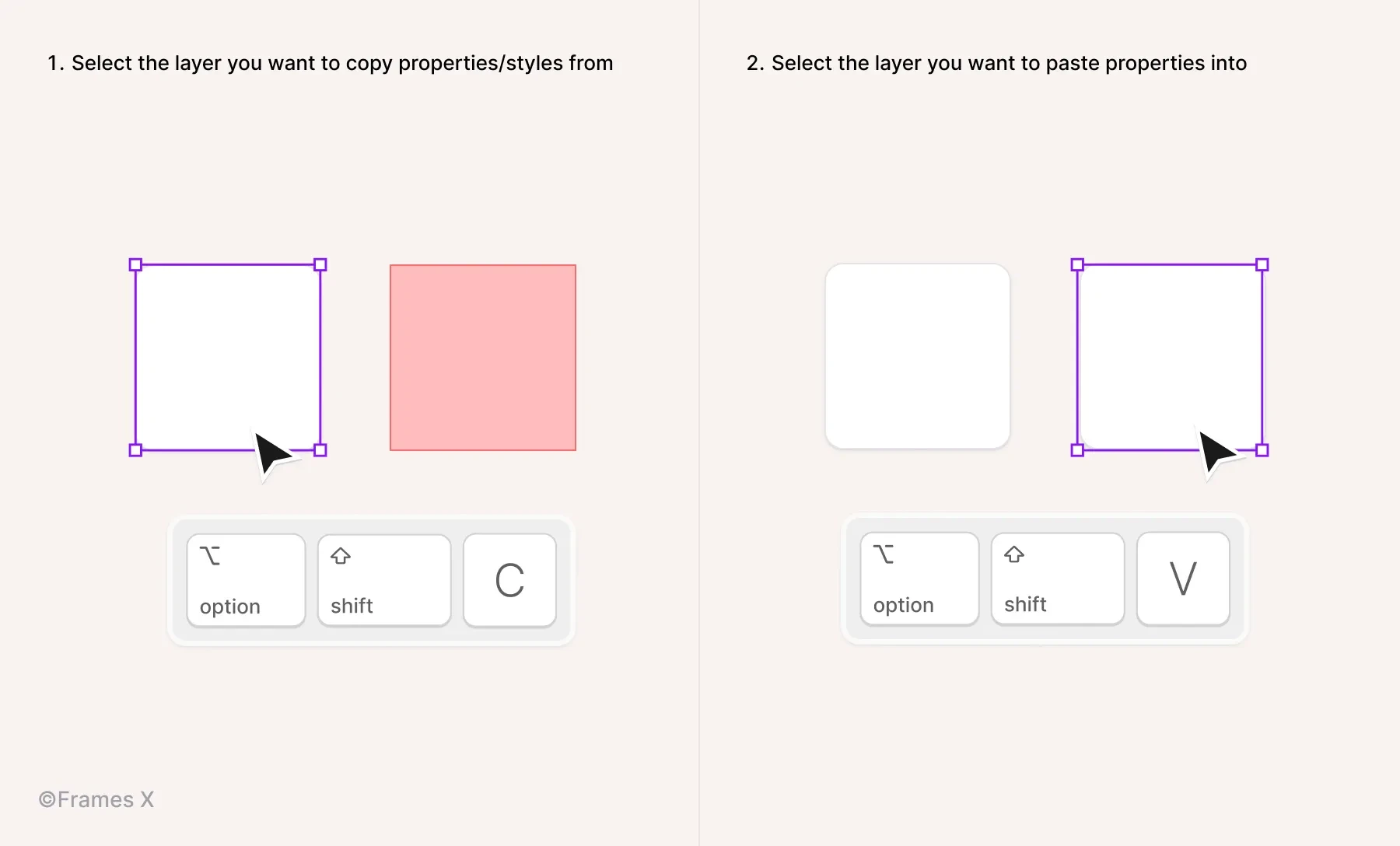 how to copy paste styles Figma