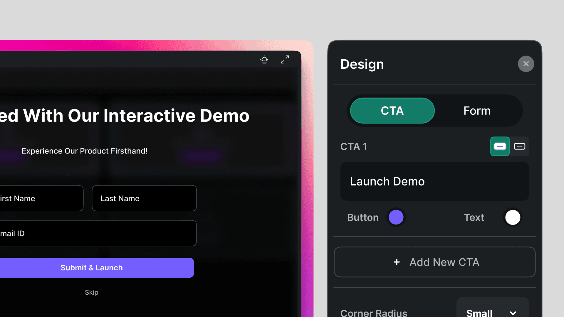 The feature rich demo editor interface to help you craft the best product demo. 