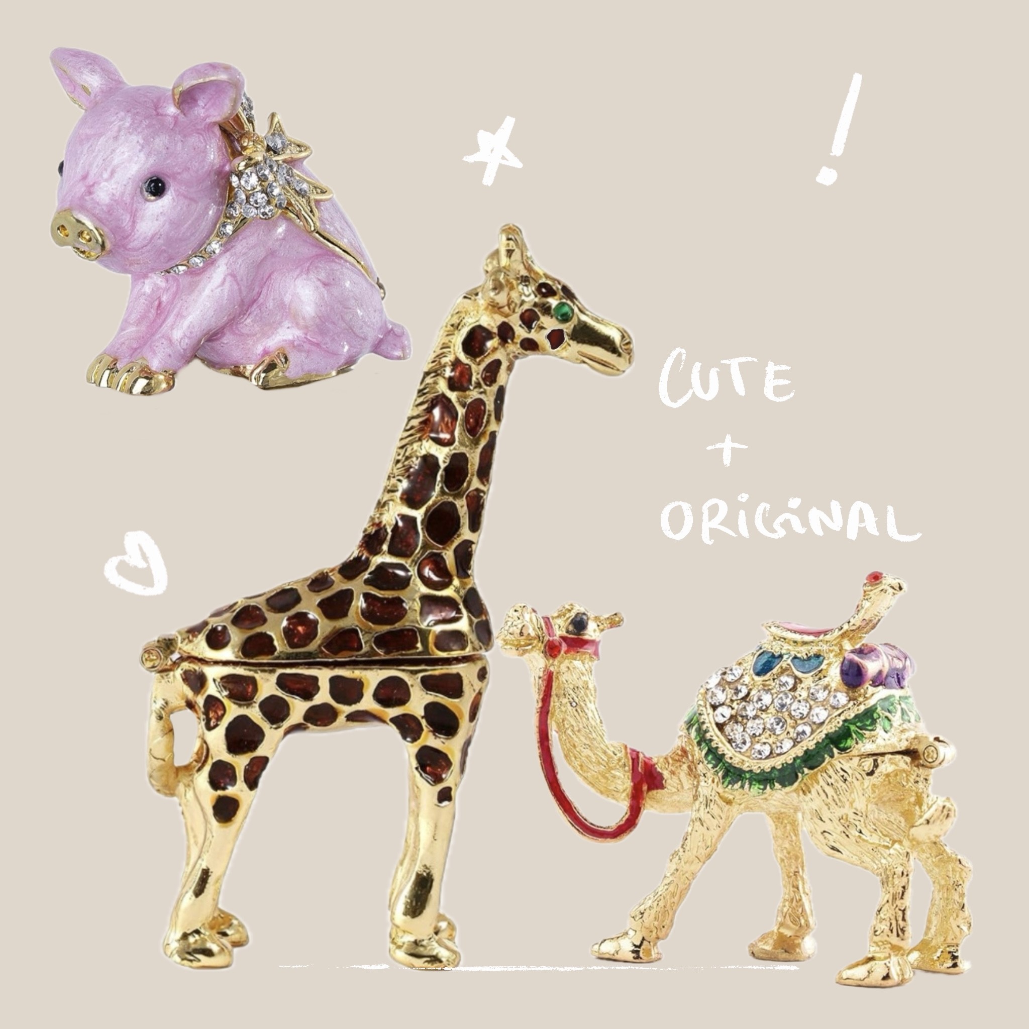 Ceramic giraffe figurine, an unexpected but chic gift for anyone who loves quirky and unique home decor items that add character to any space.