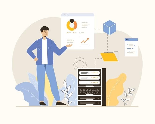 Benefits of effective IT systems architecture depicted in an infographic.