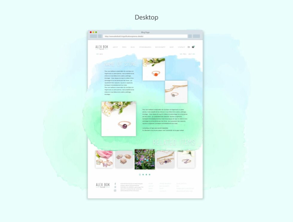 ALEX BOK website Stone by Suzaku Productions