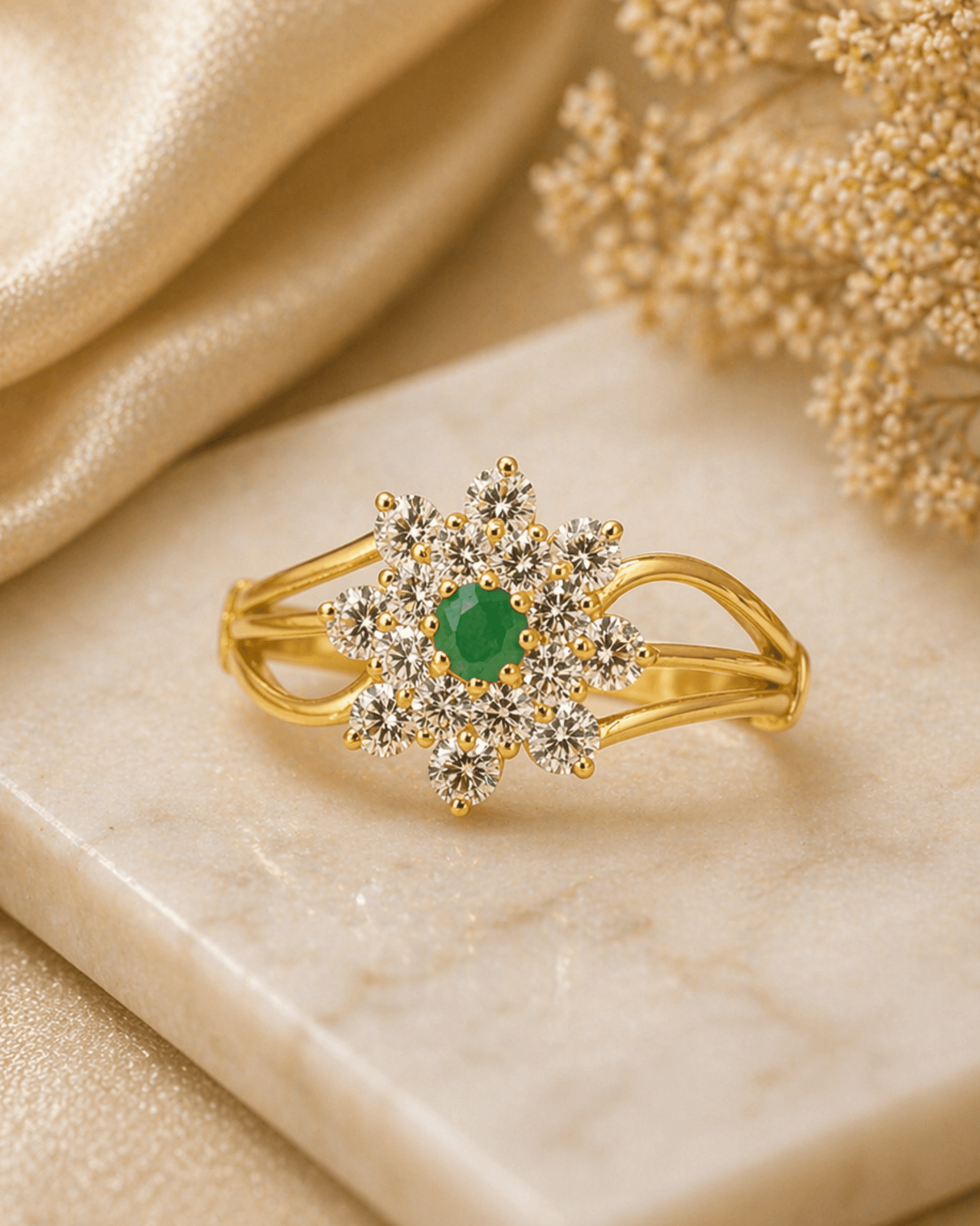 Floral divine ring