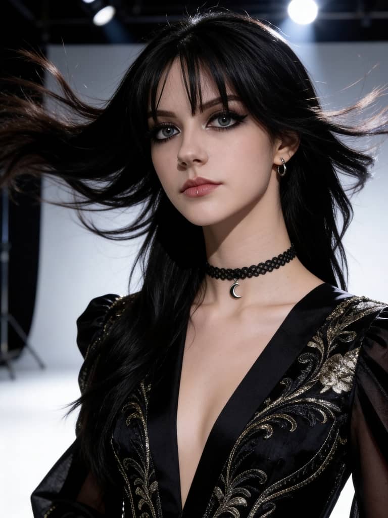 Seedream 4.5 realistic beauty hair flip, cinematic fashion scene