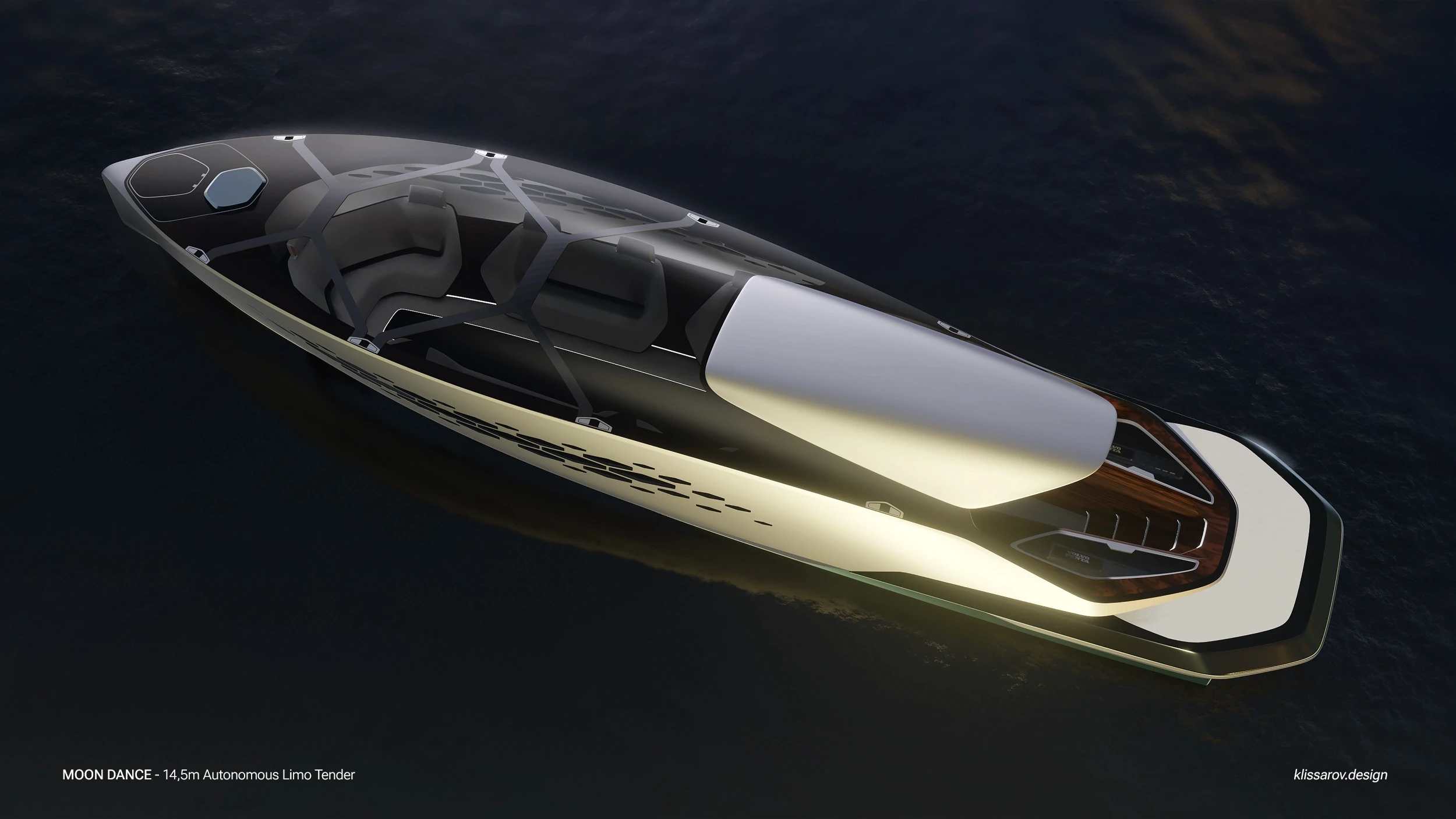 Limo tender upper rear three quarter view