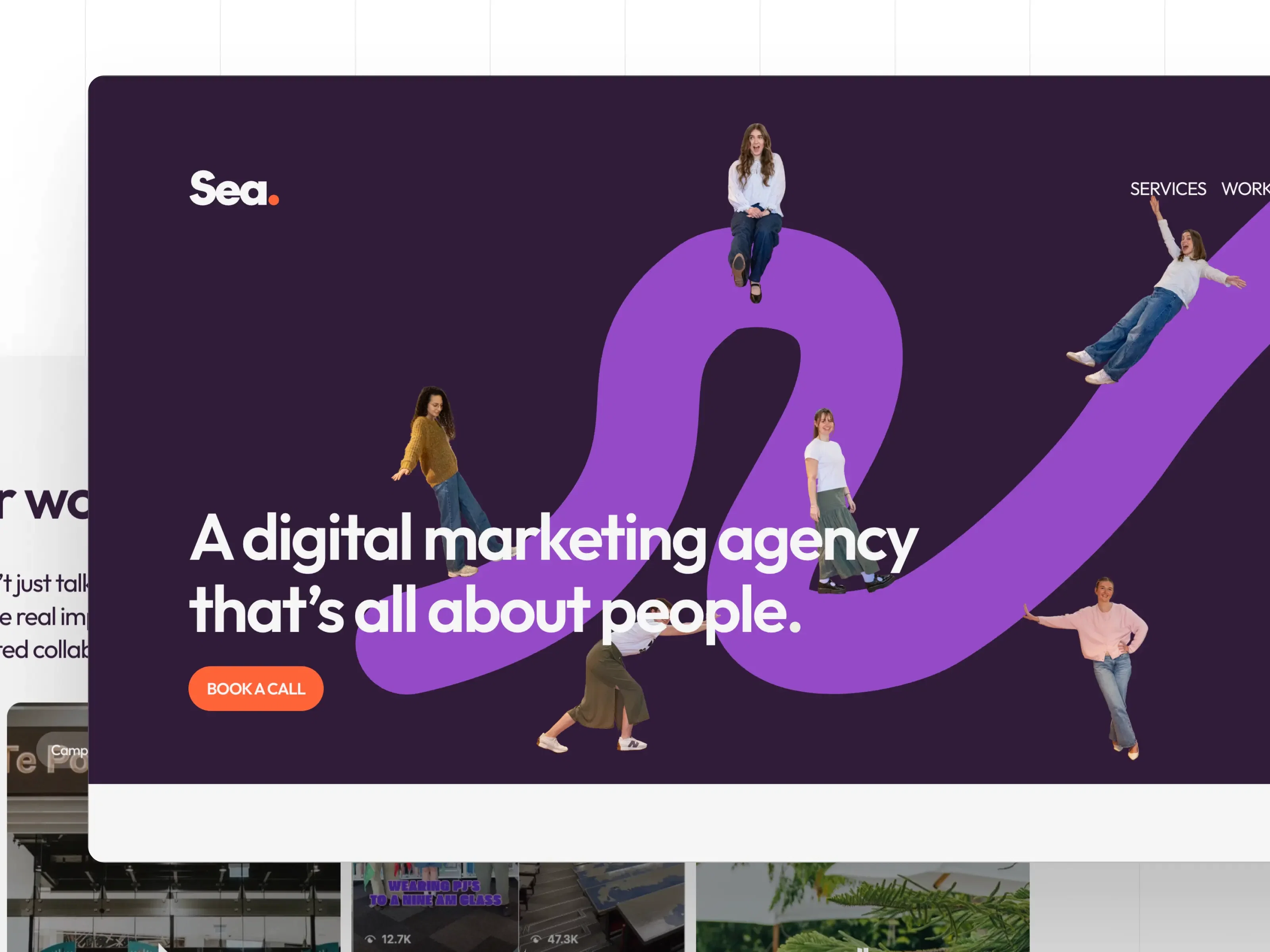 UX/UI design components and web layout elements from Bright Studios project