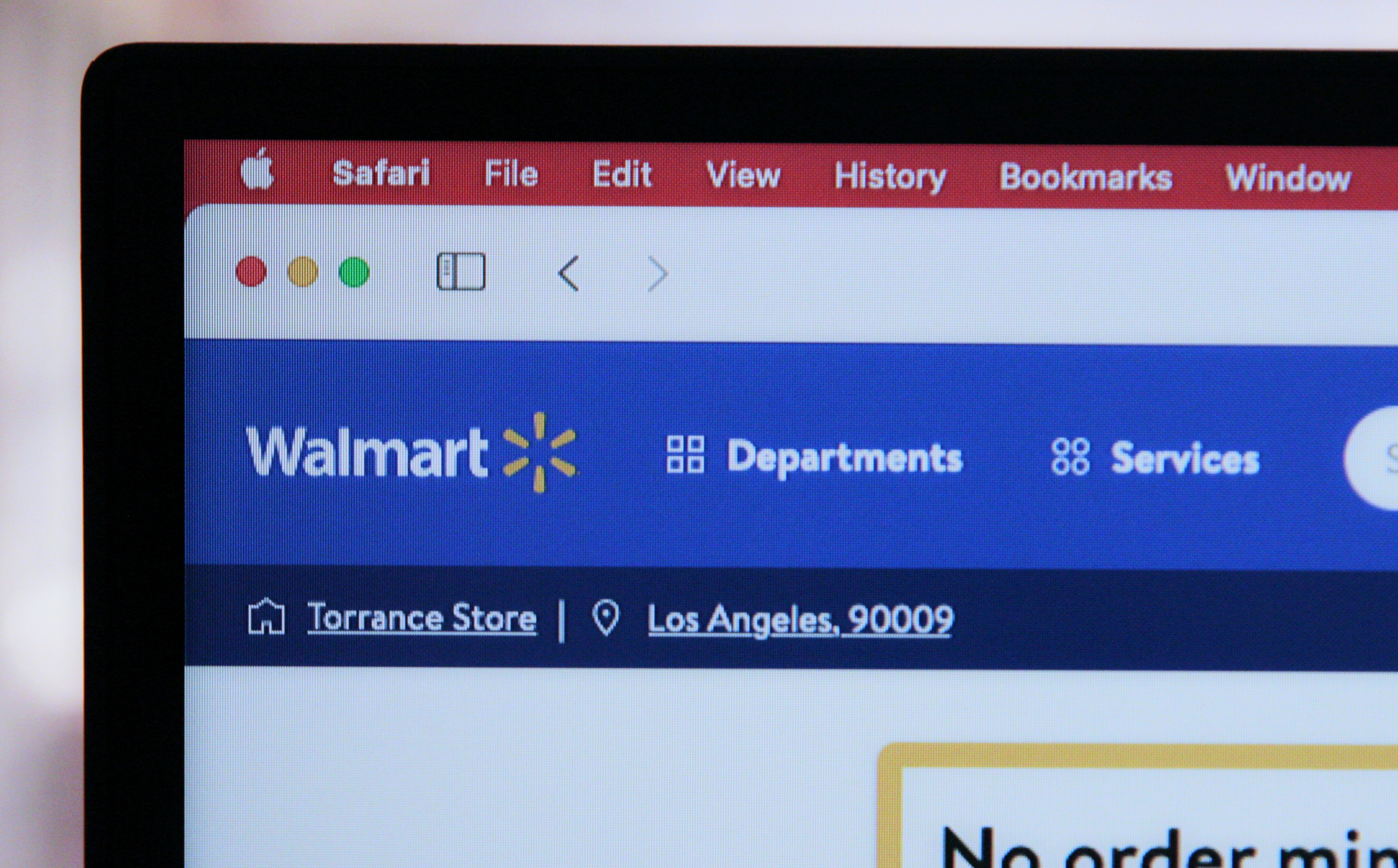 Image of Walmart online shopping platform