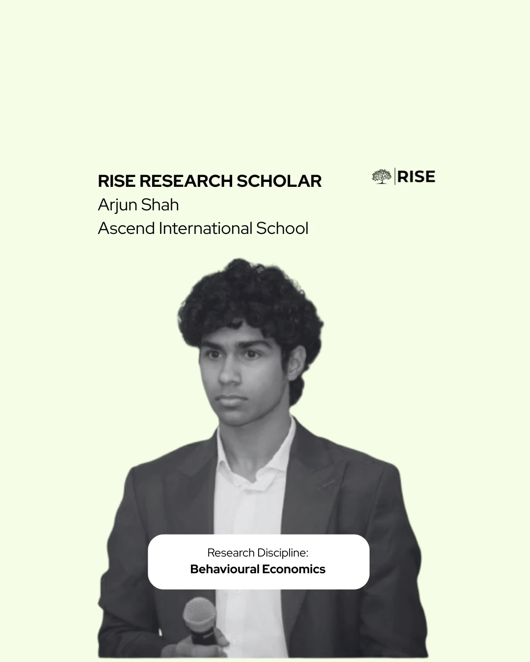 High school student sharing their rise research experience through the RISE Research Program