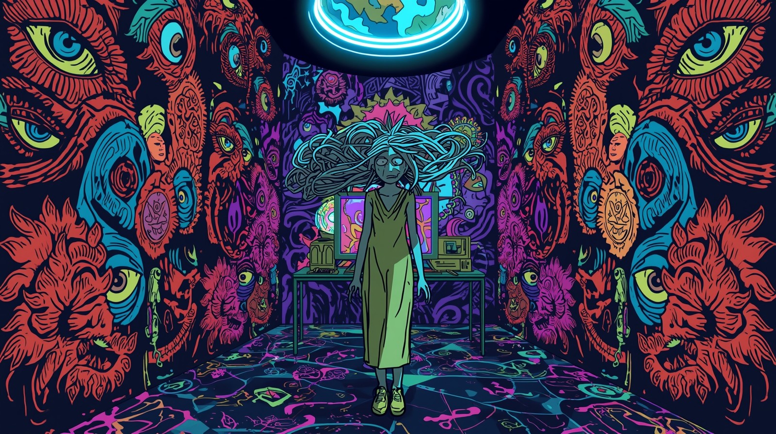 a hyper realistic lush surreal raytraced render of a computer 