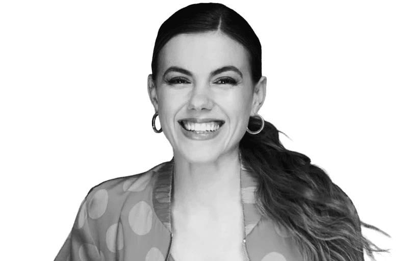 woman in white crew neck shirt smiling