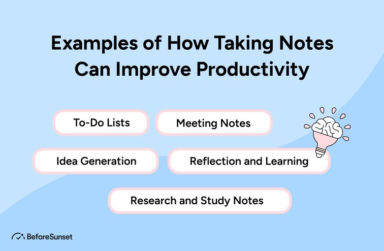 Examples of How Taking Notes Can Improve Productivity