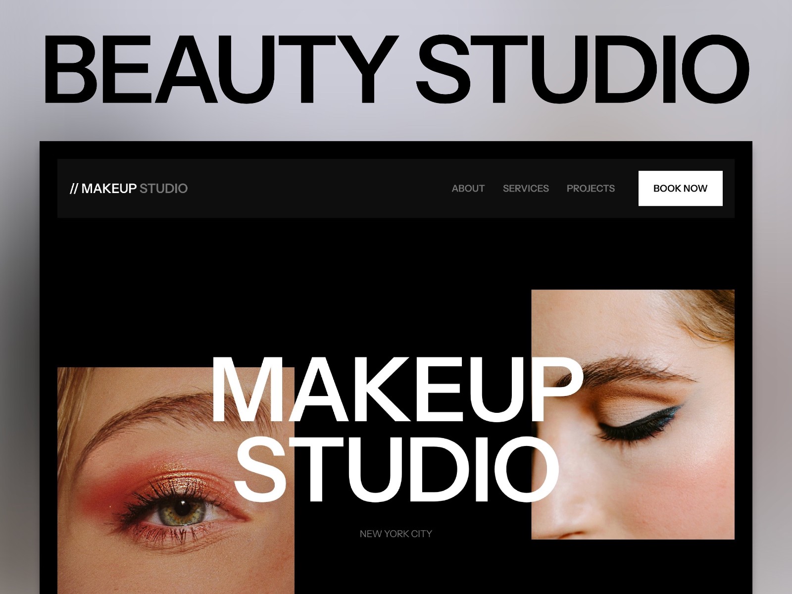 Makeup — 高级暗黑现代医疗健康网站设计灵感