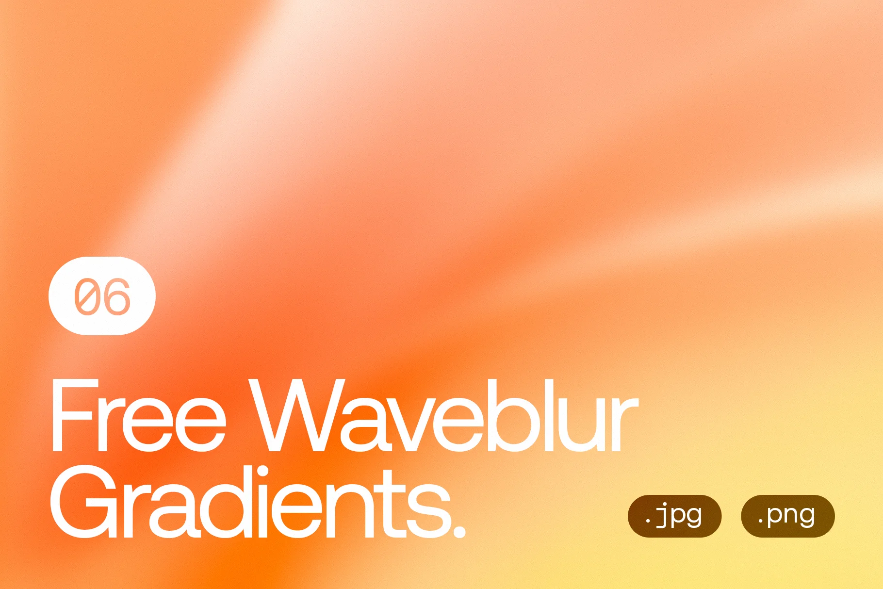 Free Waveblur gradients collection featuring 6 colorful abstract gradient backgrounds in JPG and PNG formats.