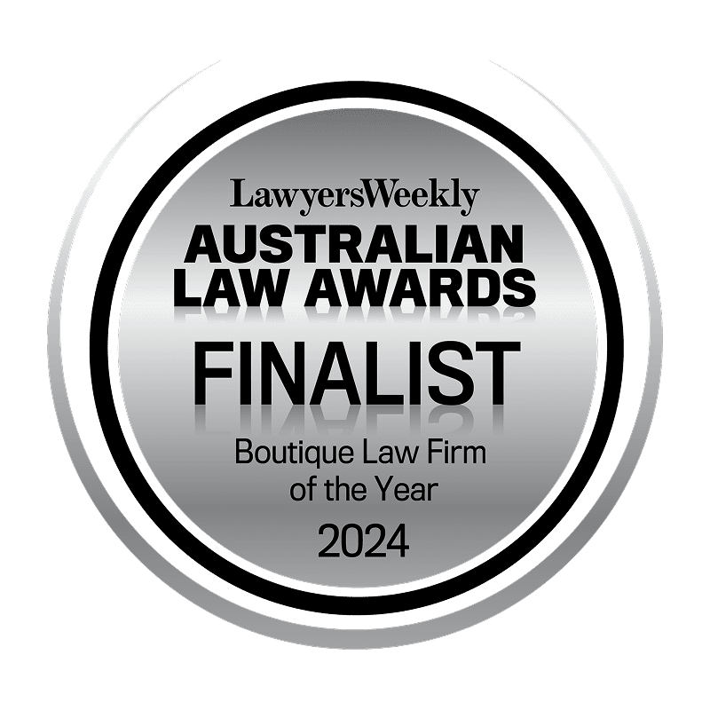 Lawyers Weekly Australian Law Awards 2024 Finalist – Boutique Law Firm of the Year