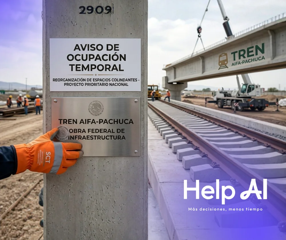 Ocupación temporal tren AIFA Pachuca TLC México Colombia
