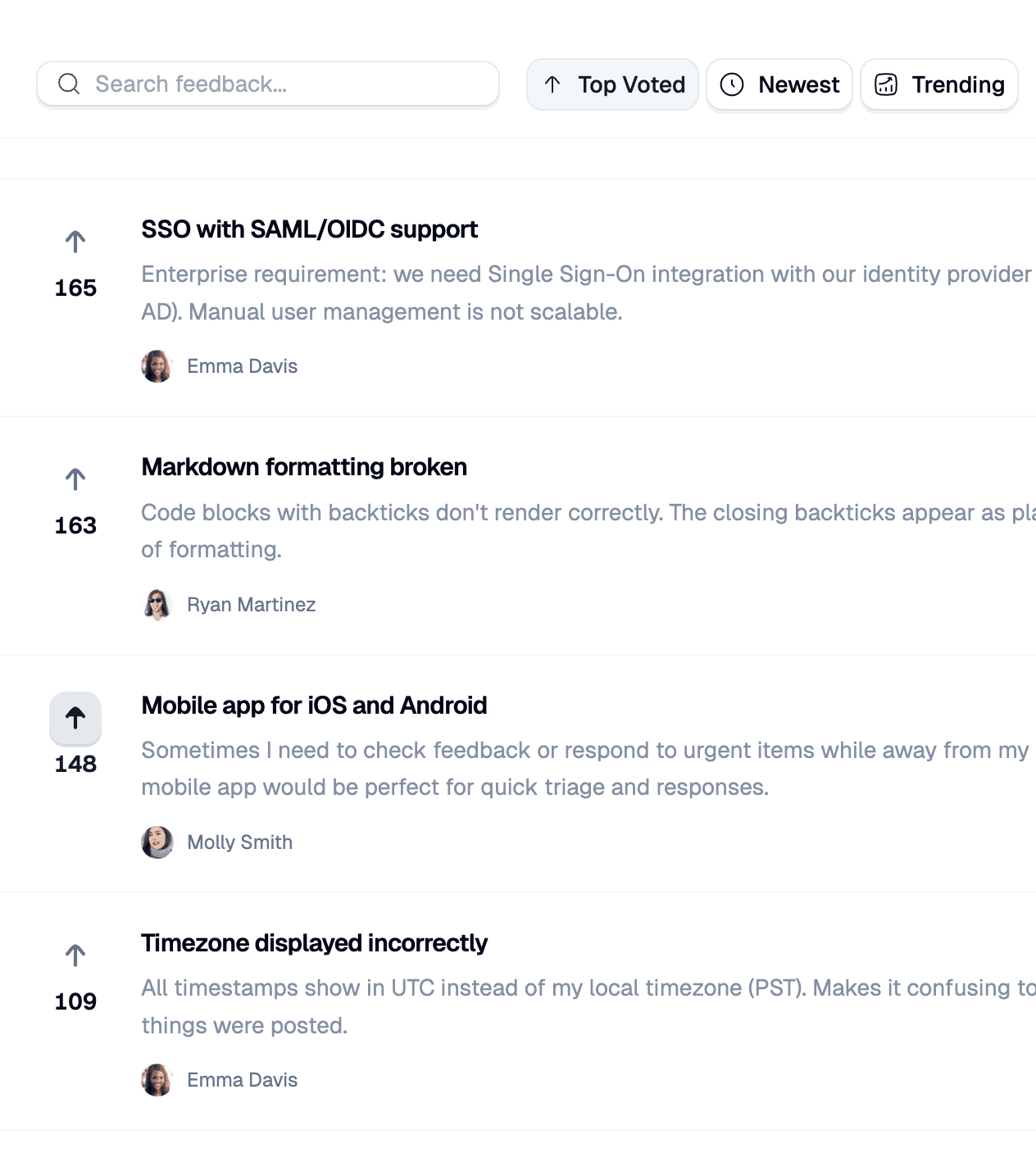 Public Feedback Board