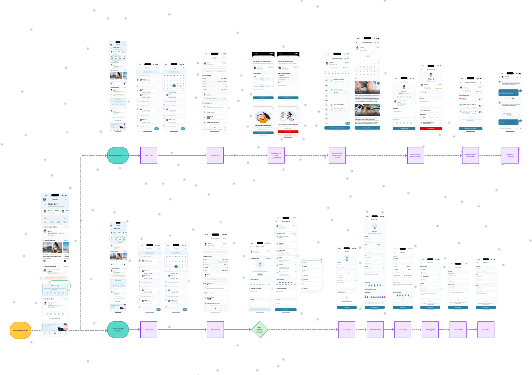CareLoop Booking User Journey Mapping