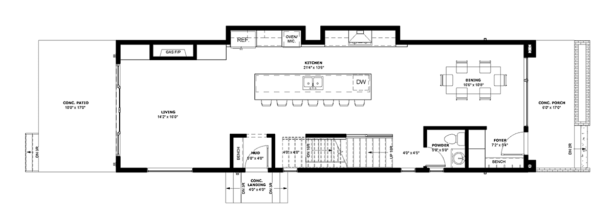 Main level floorplan — Residence East, 2739 5 Avenue NW