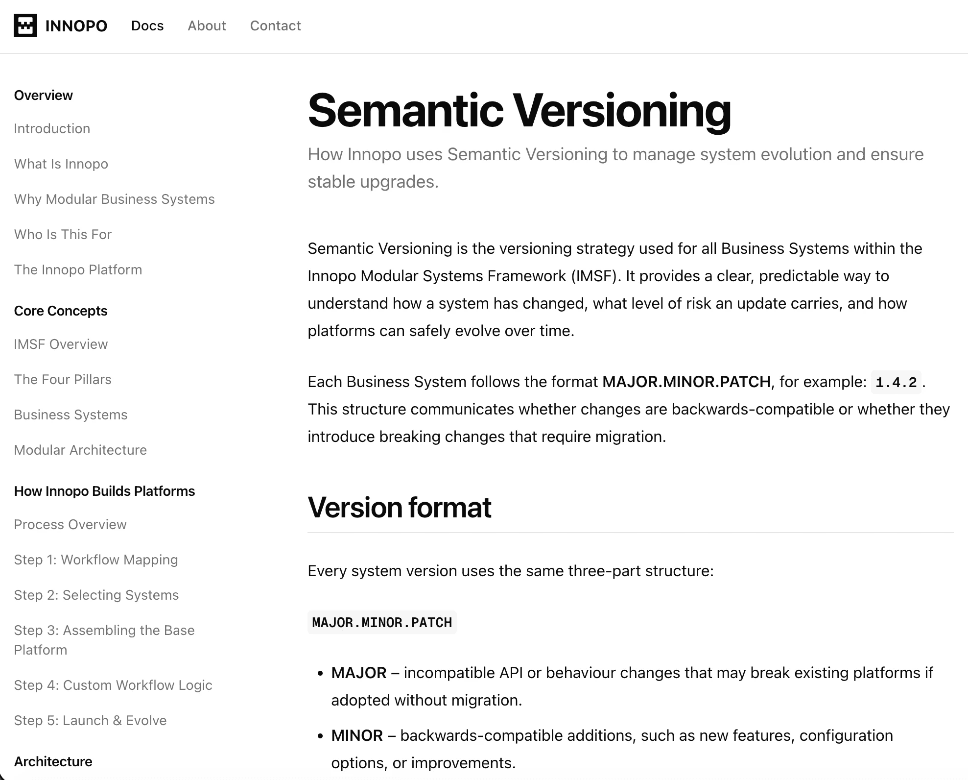Semantic versioning