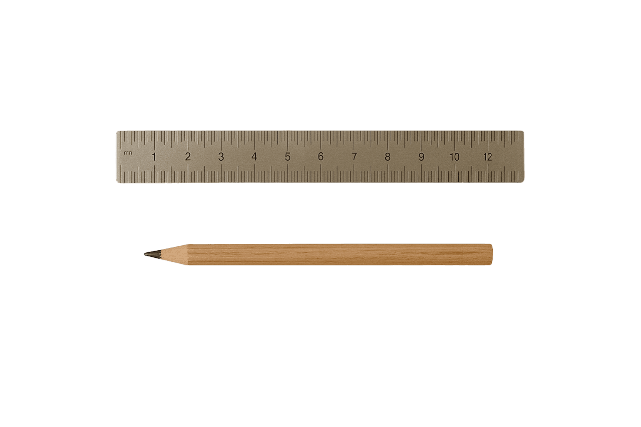 An Image of a ruler and a pencil