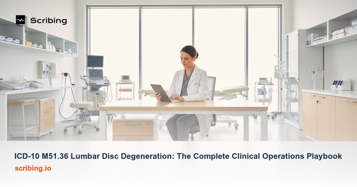 Clinical guide to ICD-10 M51.36 lumbar disc degeneration coding, documentation, and payer policy compliance for orthopedic operations