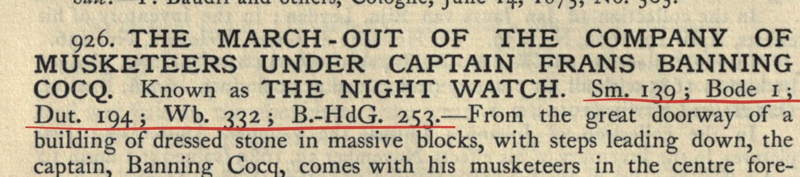 Hofstede de Groot, catalogue raisonné vol. VI, entry 926