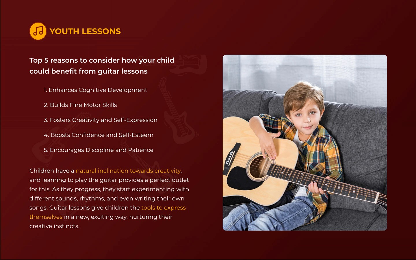 Loganville Guitar Lessons Youth Lessons