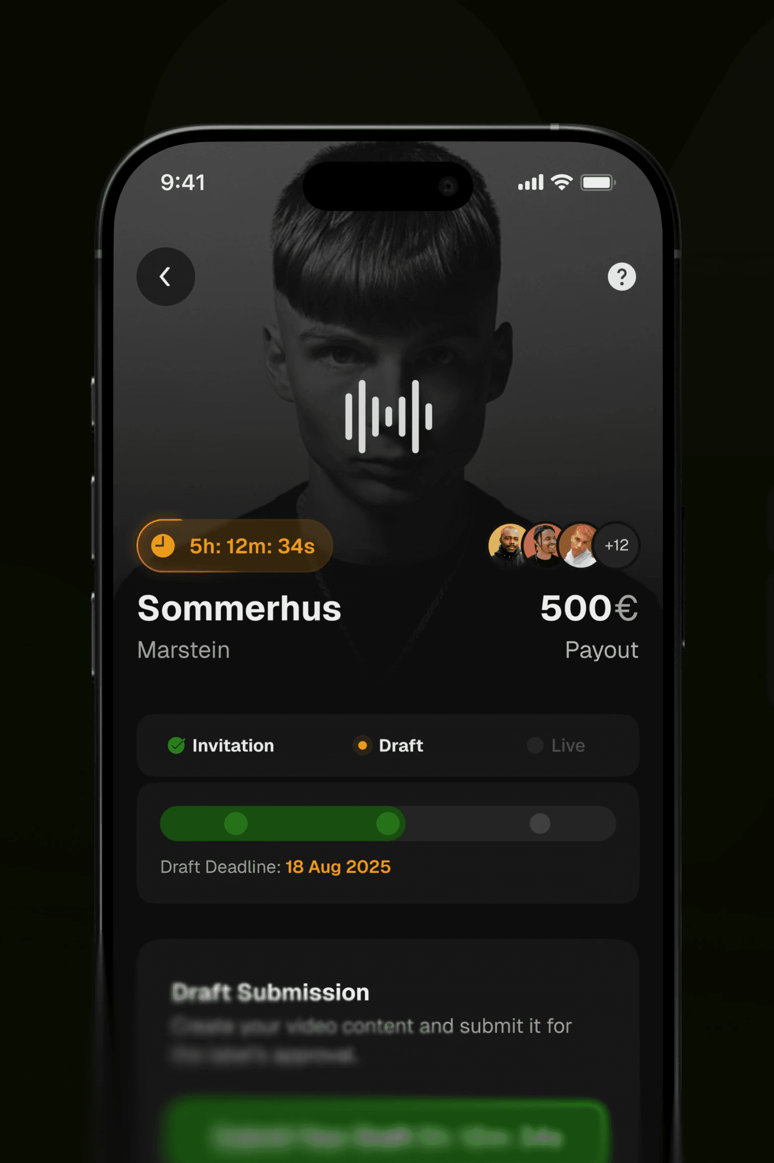 Moktiv Mobile collaboration detail screen