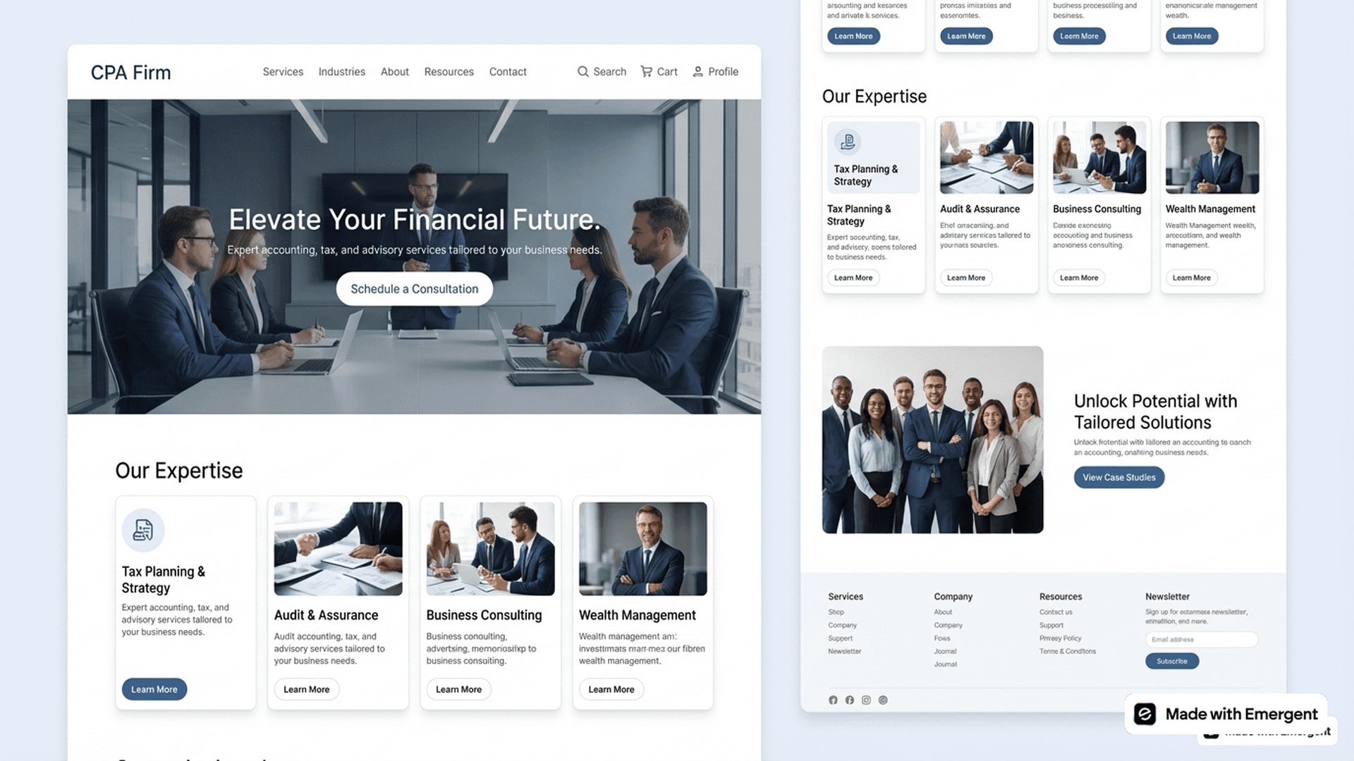 CPA Website Made with Emergent