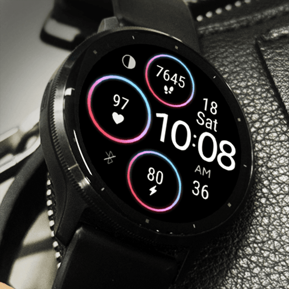 Garmin venu 3 watch displaying an analog watch face