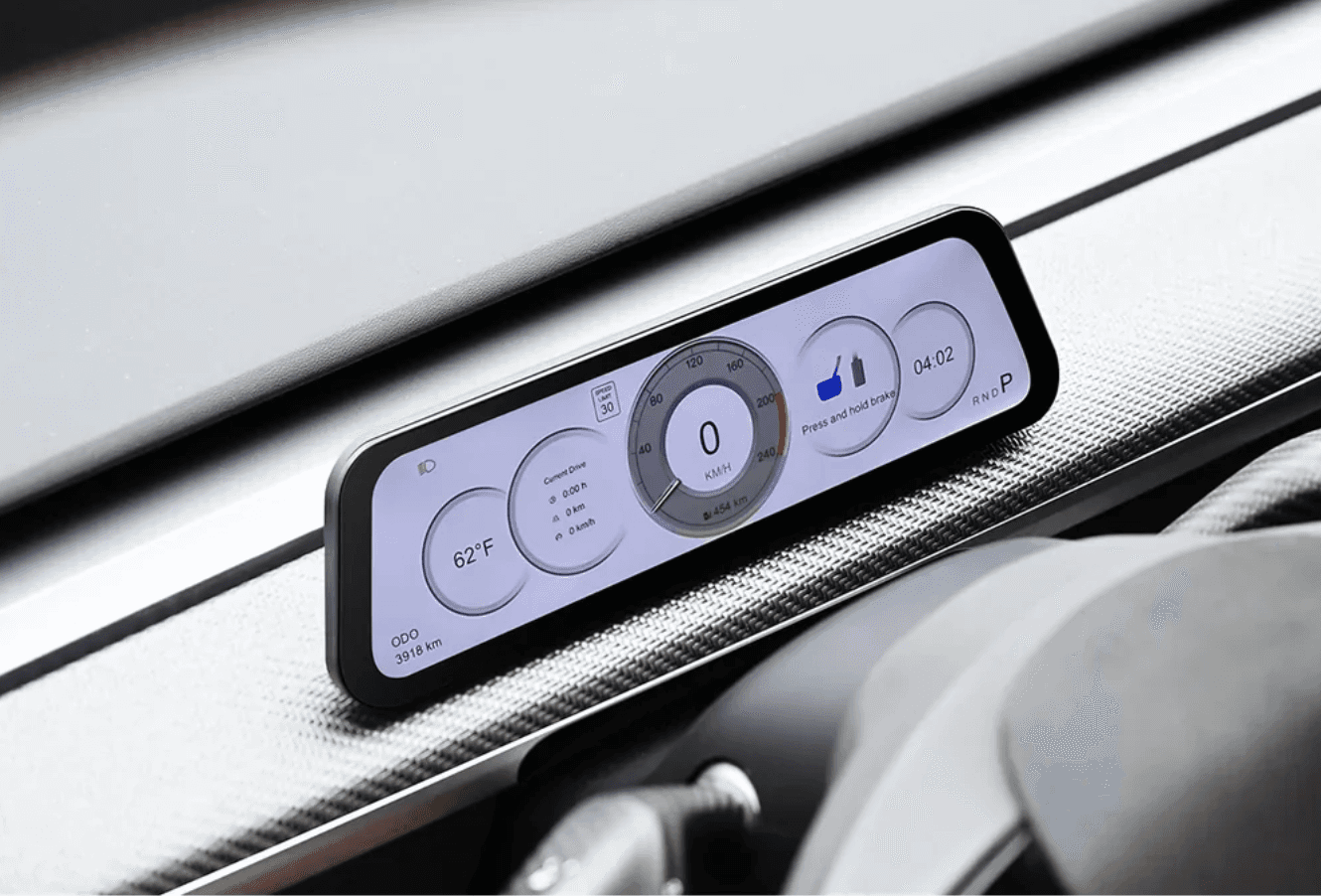 EV Works Tesla installed custom Heads Up Display Touchscreen