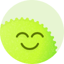 Smiling abstract character
