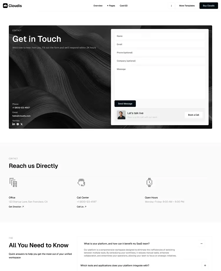 SaaS Framer Template