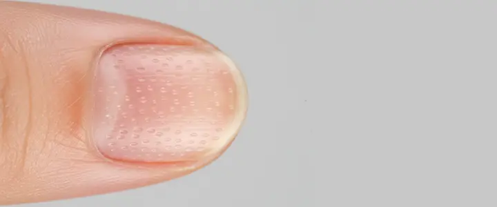 Pitted surface with small dots