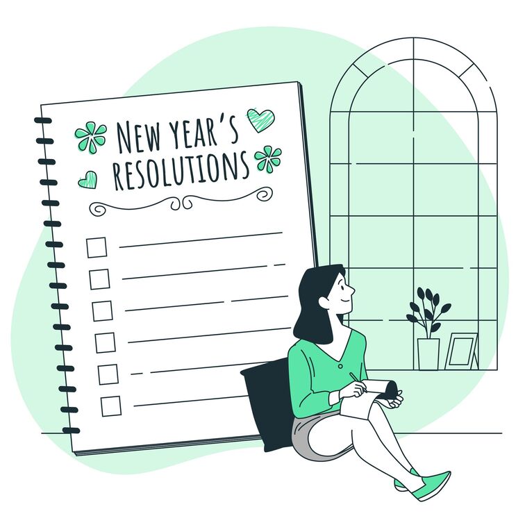 New Year's resolutions list