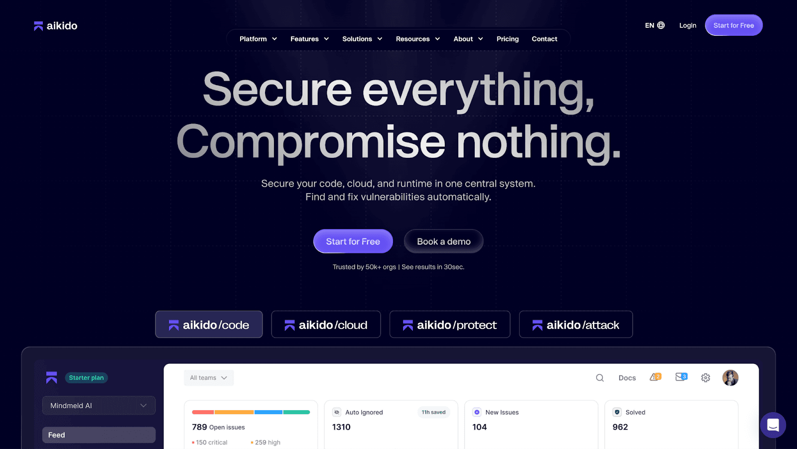Aikido Security bundles SAST, SCA, container scanning, and malware detection into a single DevSecOps platform focused on simplicity and noise reduction.