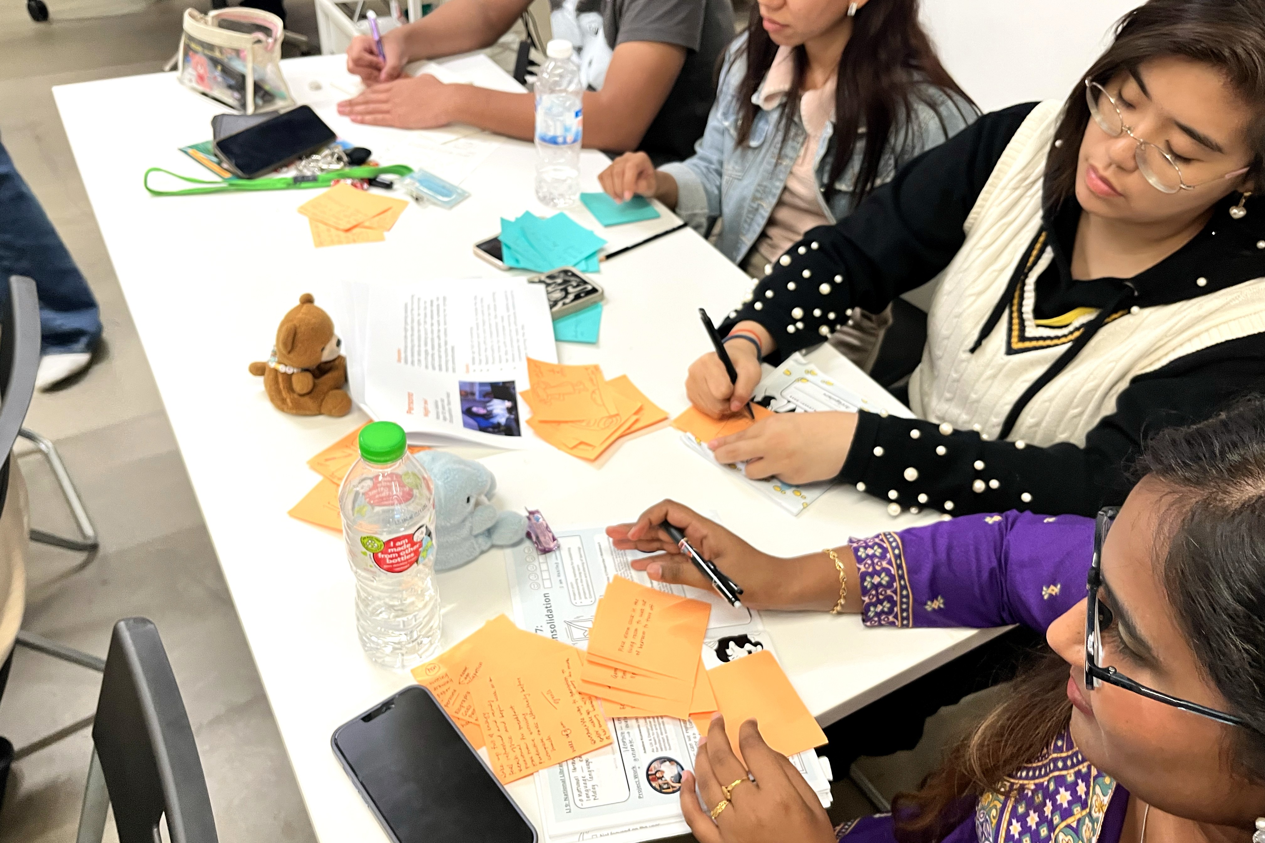 A group of youth participating in a Design Thinking Workshop conducted by 55 Minutes