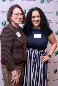 ROBIN SOLOMON and Co-chairwoman DEE LEVY of the Jewish National Fund-USA’s annual Breakfast forIsrael. Photo courtesy of J.N.F.-USA
