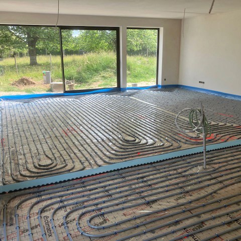 Vloerverwarming realisatie door Klimacalor Gent