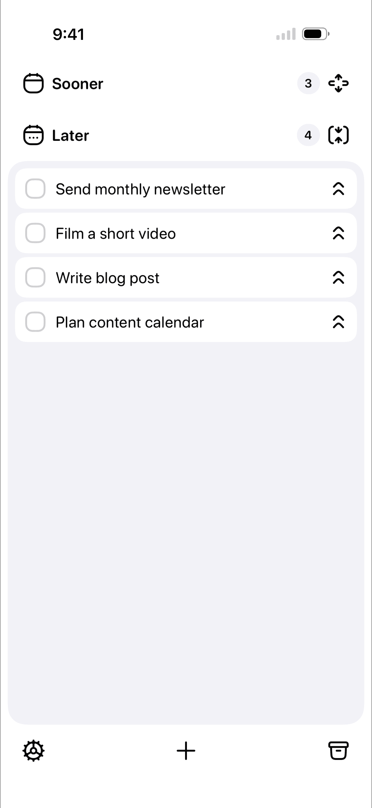 Twodos app later view