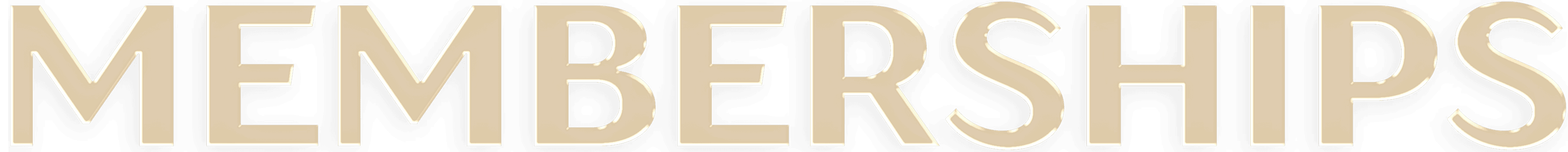 PREMIUM MEMBERSHIPS in glass letters