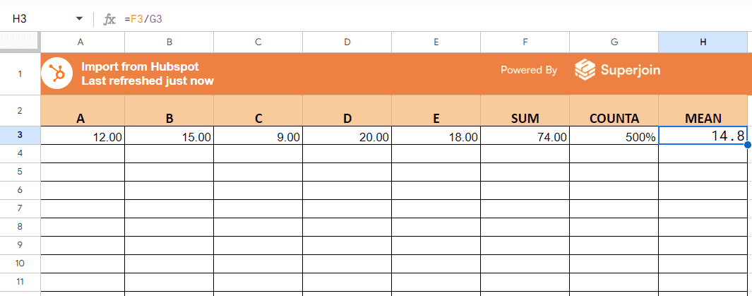 The mean will be calculated.