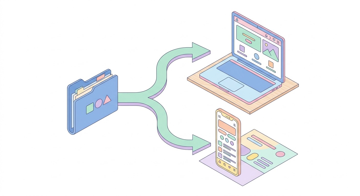 One project producing both a website and a native mobile app, showing why app vs website is no longer a one-time bet