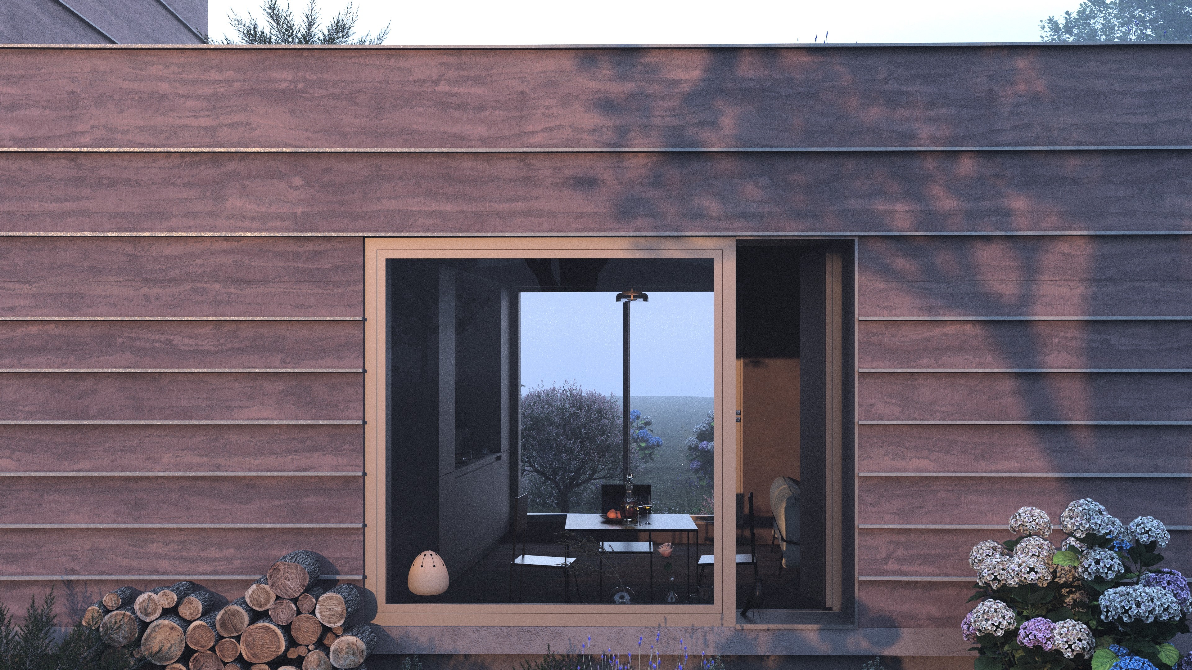 Housing project logements collectifs perspective pisé