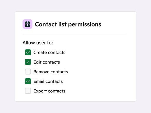 Contact list permissions