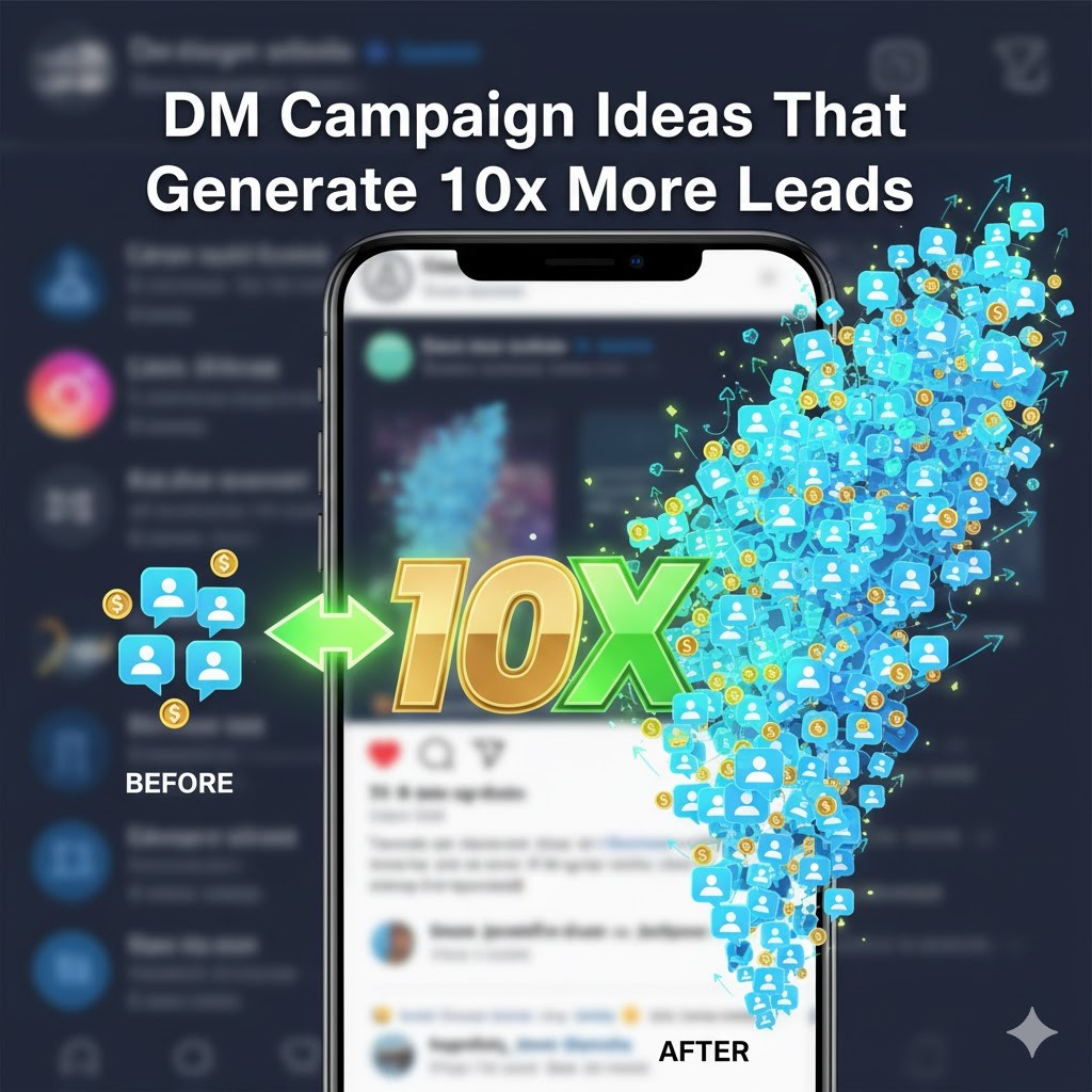 Side-by-side comparison: InstantDM's effortless, click-based Instagram DM sequence creator on the left, showing steps with delay, next to a confusing legacy flow builder with many arrows and a red X on the right. Highlights easy DM automation