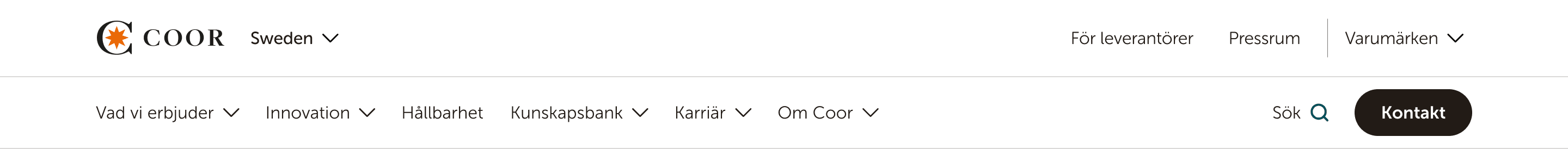 Before and after screenshots on Coor's start page.