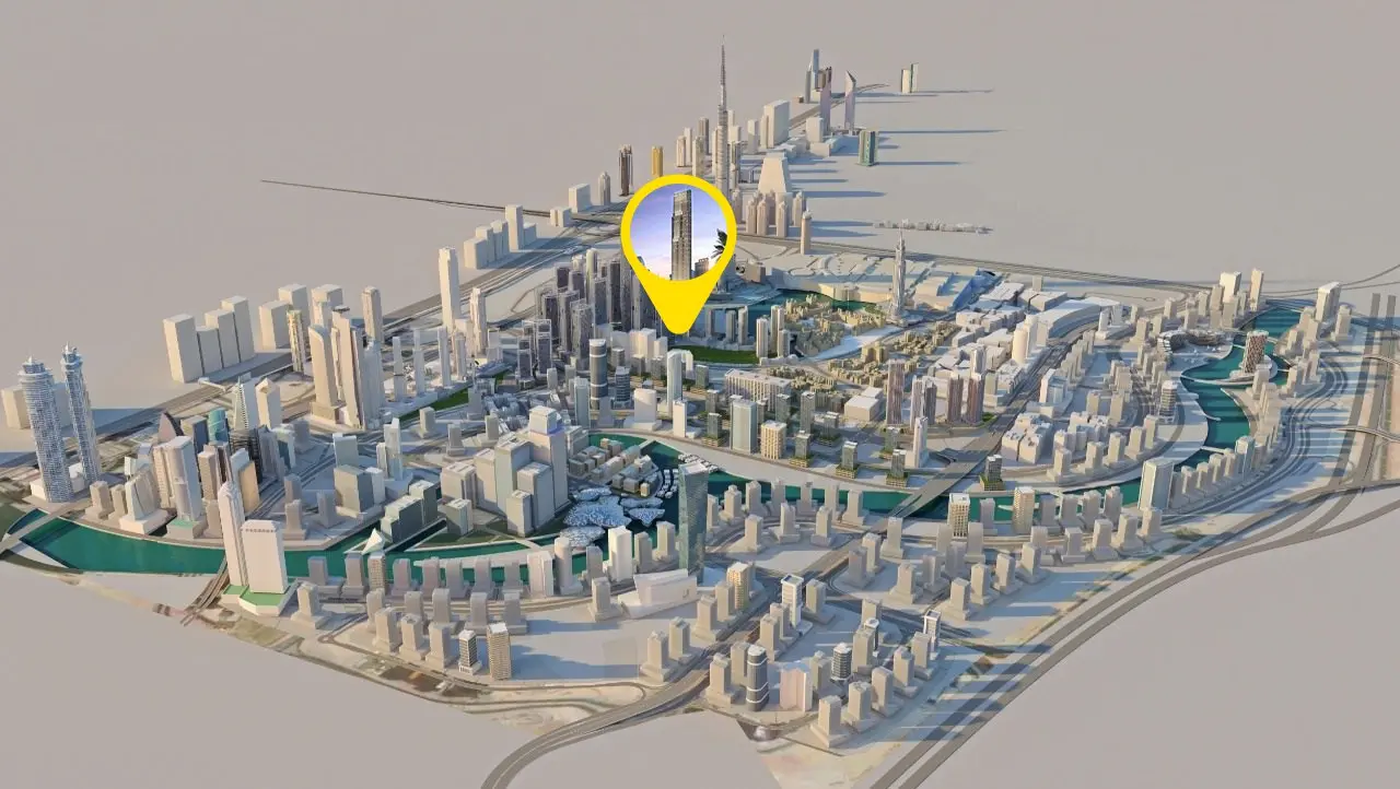 vida residence downtown dubai location map