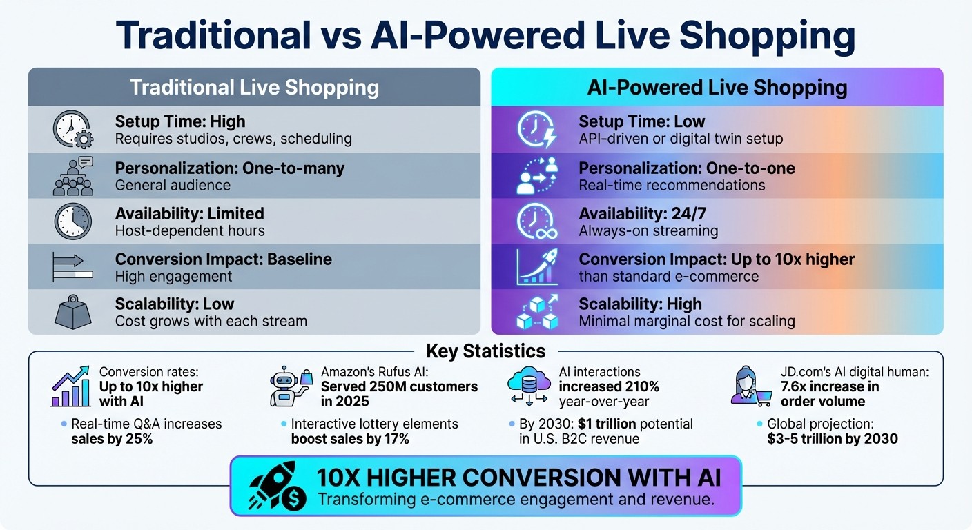 Traditional vs AI-Powered Live Shopping: Key Differences and Benefits