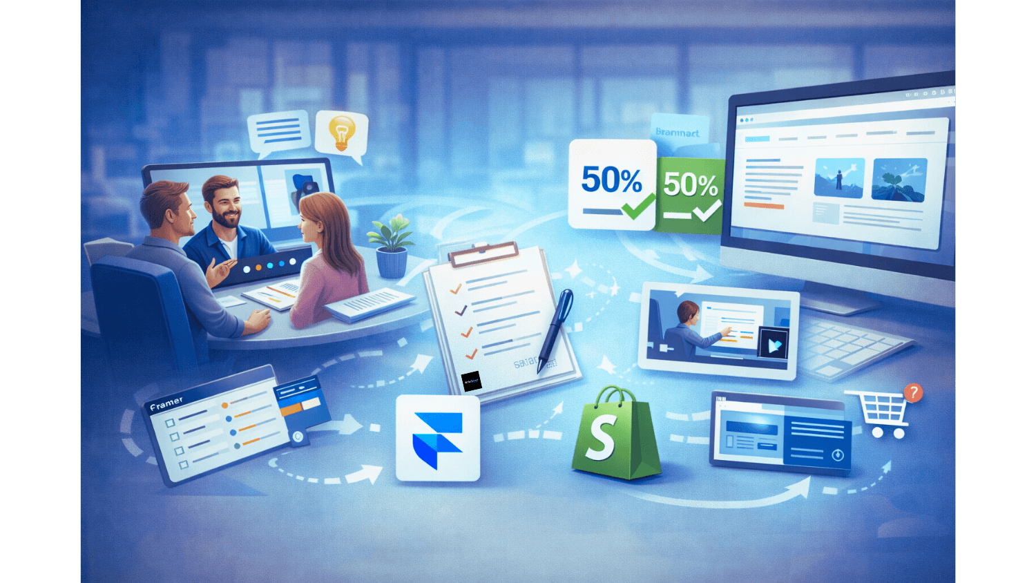 Nettisivuprosessi demonstroitu kuvalla