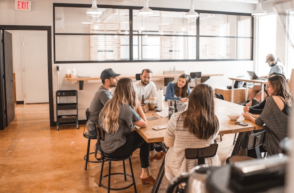 People at The desk in the office